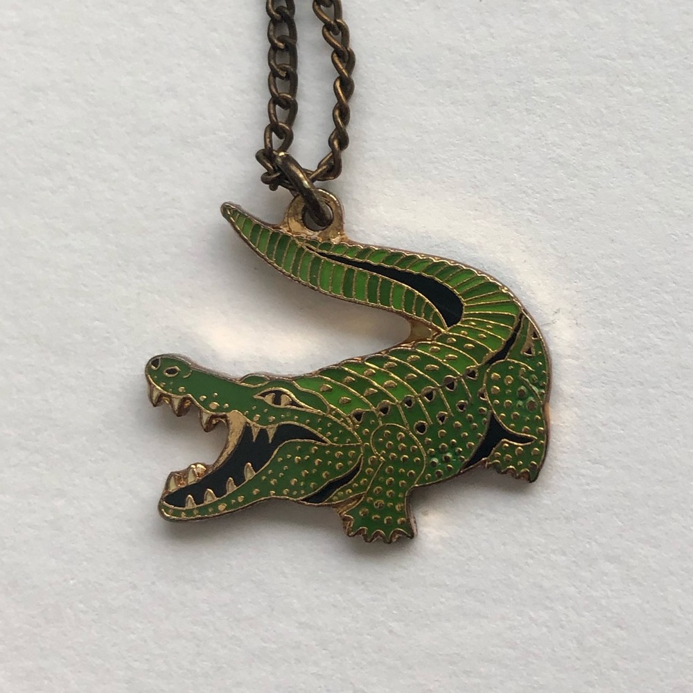Alligator pendant necklace